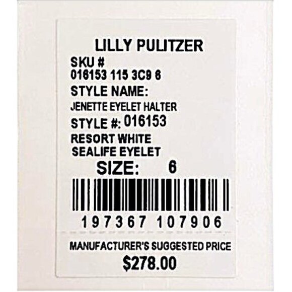 Lilly Pulitzer Jenette Midi Dress in Resort White/Sealife Eyelet NWT - Size 6 - Picture 8 of 9